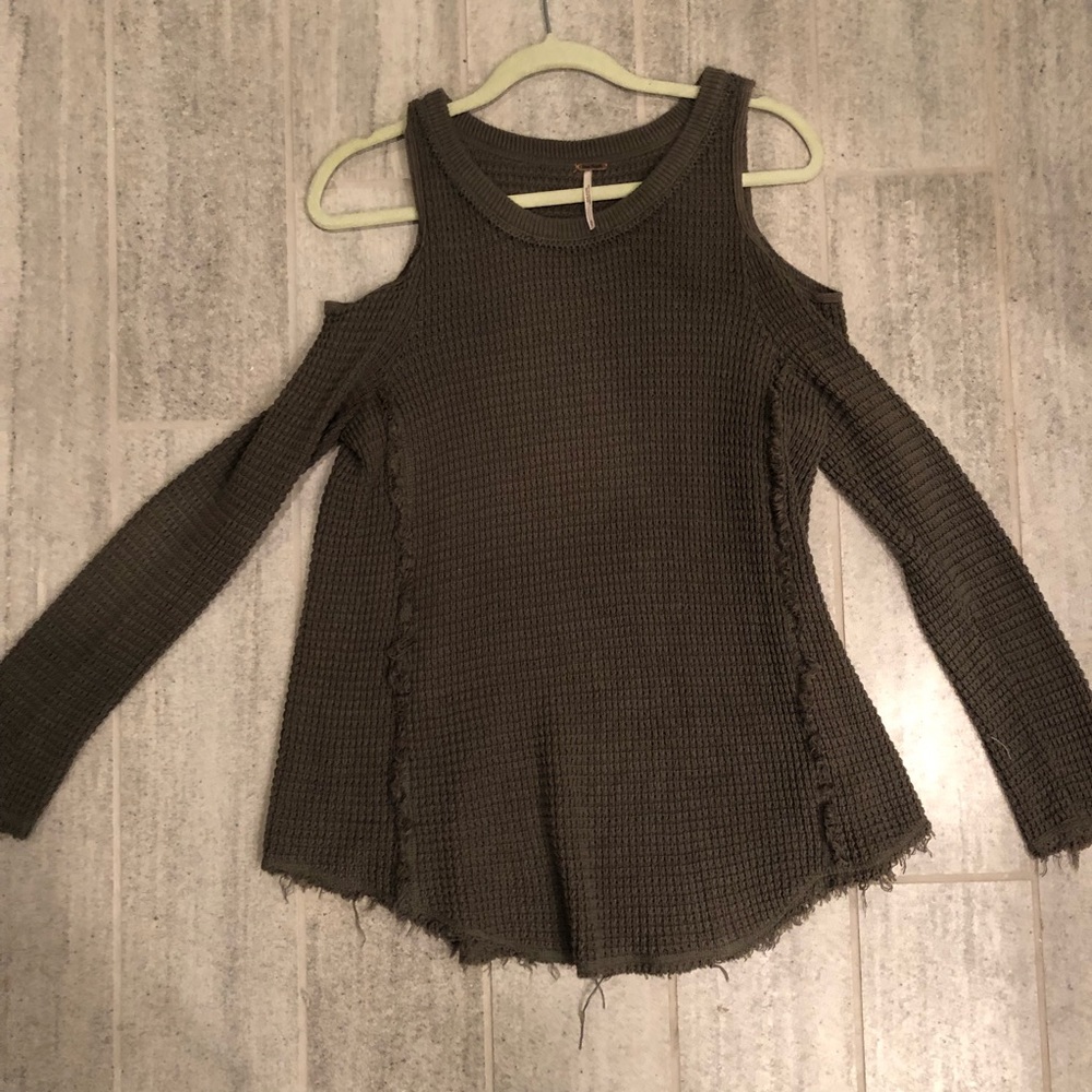 Free People Cold Shoulder Sweater